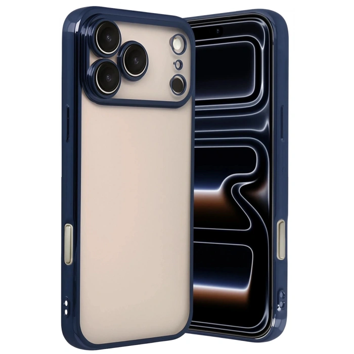 Durukar®   iPhone 17 Pro Max  Lensli Silikon - Lacivert