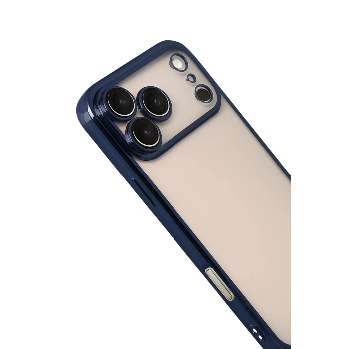 Durukar®   iPhone 17 Pro Max  Lensli Silikon - Lacivert