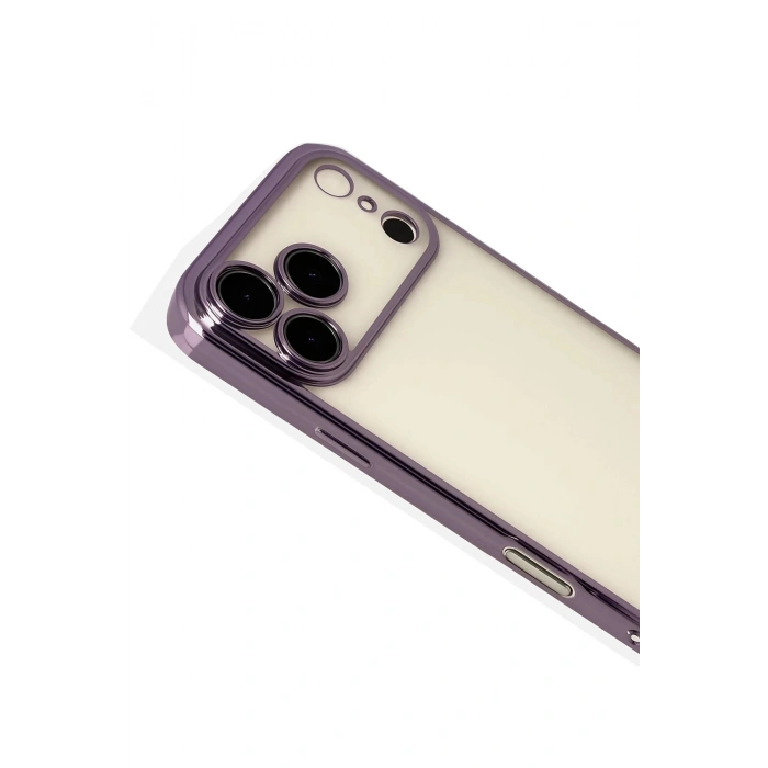 Durukar®   iPhone 17 Pro Max  Lensli Silikon - Mor