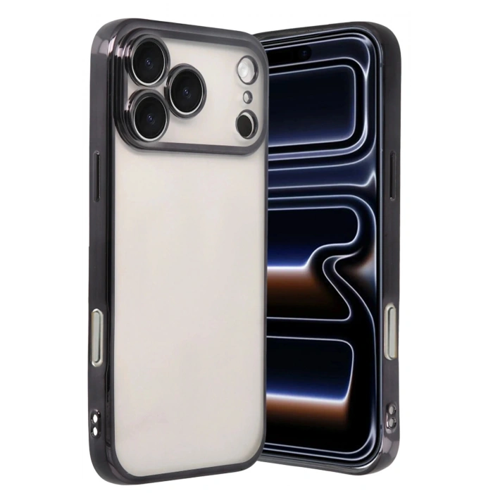 Durukar®   iPhone 17 Pro Max  Lensli Silikon - Siyah