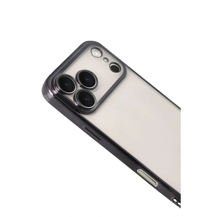Durukar®   iPhone 17 Pro Max  Lensli Silikon - Siyah