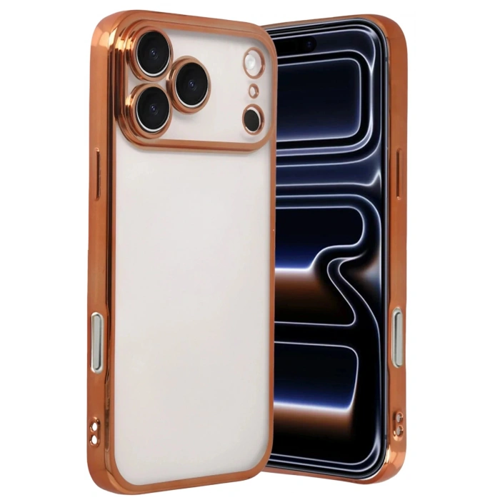Durukar®   iPhone 17 Pro Max  Lensli Silikon - Turuncu