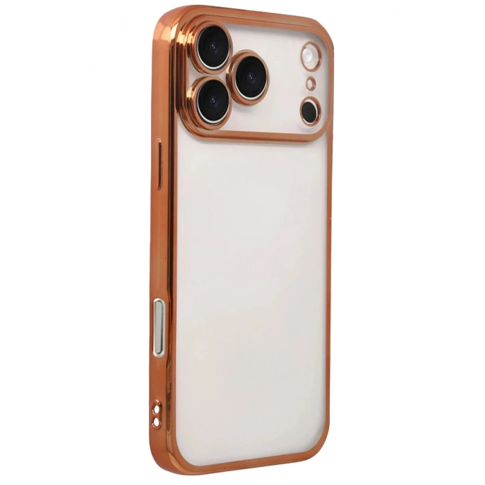 Durukar®   iPhone 17 Pro Max  Lensli Silikon - Turuncu