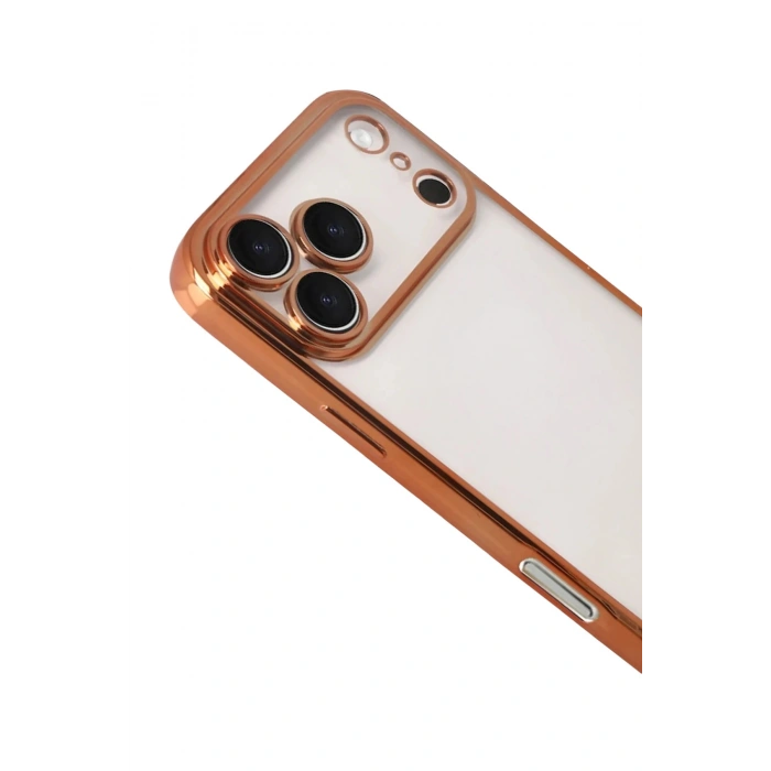 Durukar®   iPhone 17 Pro Max  Lensli Silikon - Turuncu