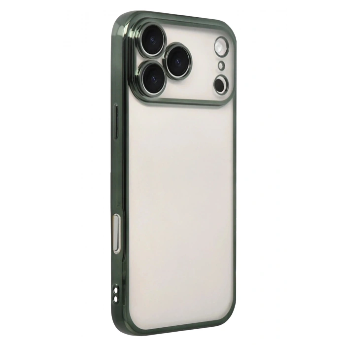 Durukar®   iPhone 17 Pro Max  Lensli Silikon - Yeşil