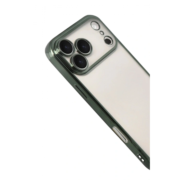 Durukar®   iPhone 17 Pro Max  Lensli Silikon - Yeşil