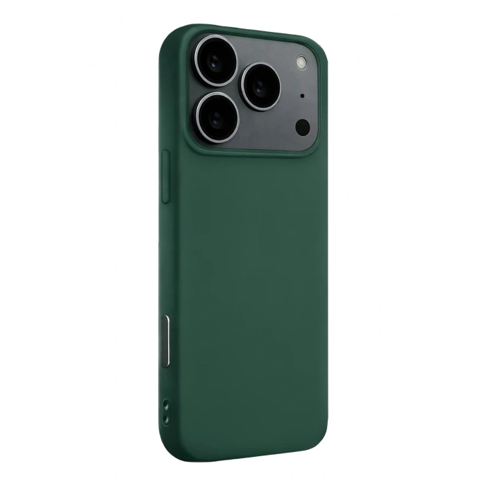 Durukar®   iPhone 17 Pro Max Nano içi Kadife Silikon - Koyu Yeşil
