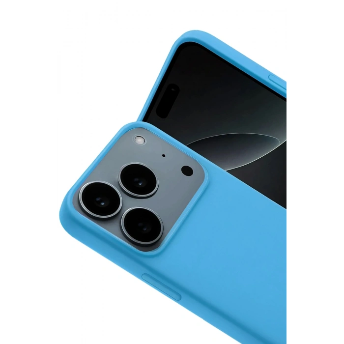 Durukar®   iPhone 17 Pro Max Nano içi Kadife Silikon - Mavi
