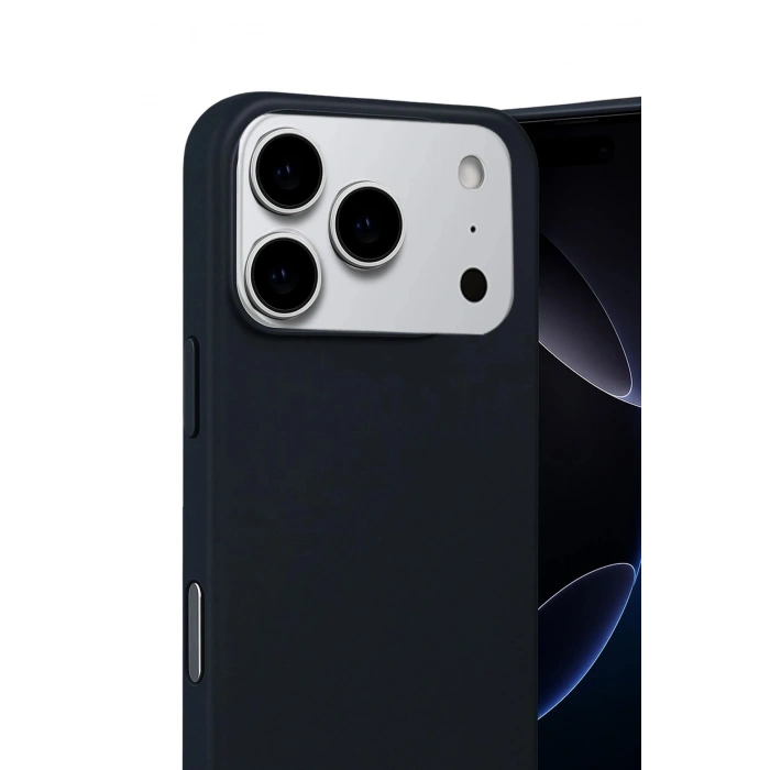 Durukar®   iPhone 17 Pro Nano içi Kadife Silikon - Siyah