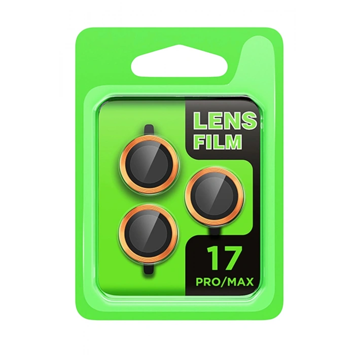 Durukar®   iPhone 17 Pro Raze Metal Kamera Lens - Turuncu