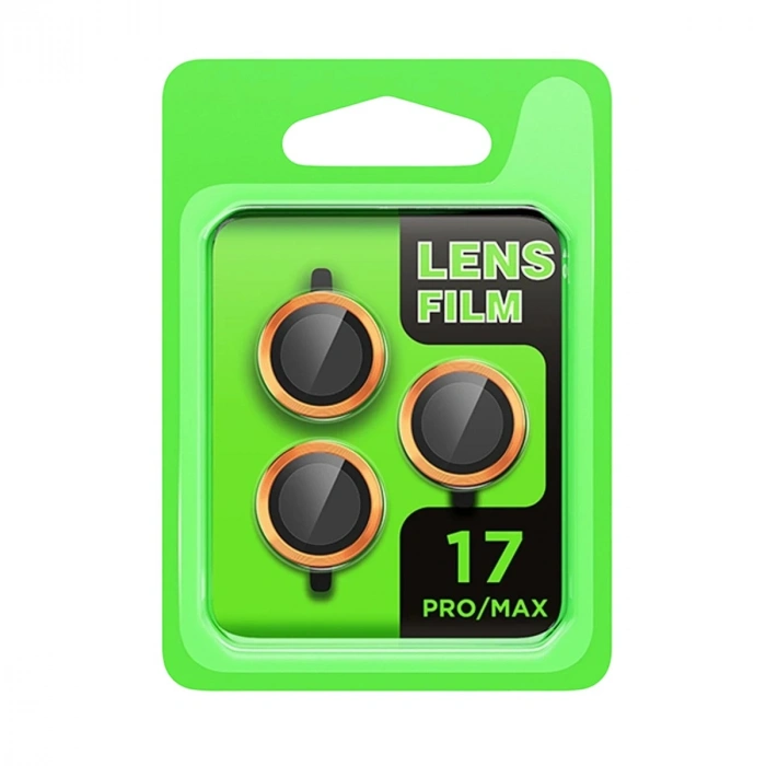 Durukar®   iPhone 17 Pro Raze Metal Kamera Lens - Turuncu