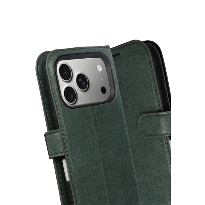 Durukar®   iPhone 17 Pro Trend S Plus Kapaklı Kılıf - Yeşil