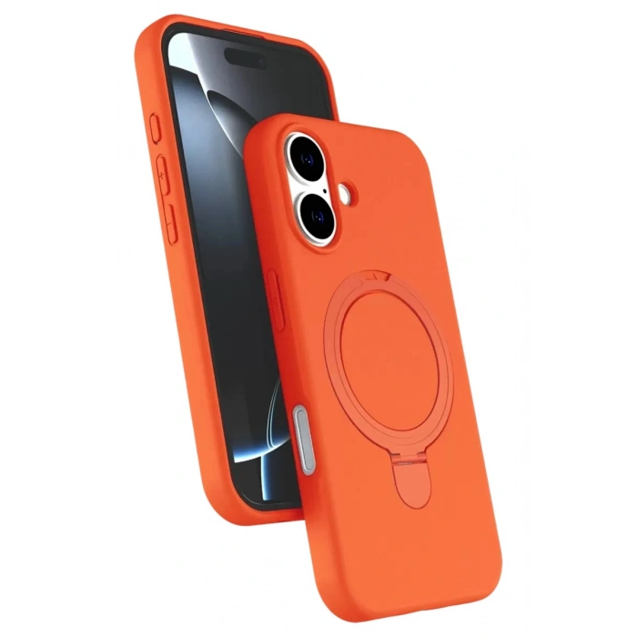 Durukar®   iPhone 17 Regal Magsafe Standlı Kapak - Turuncu