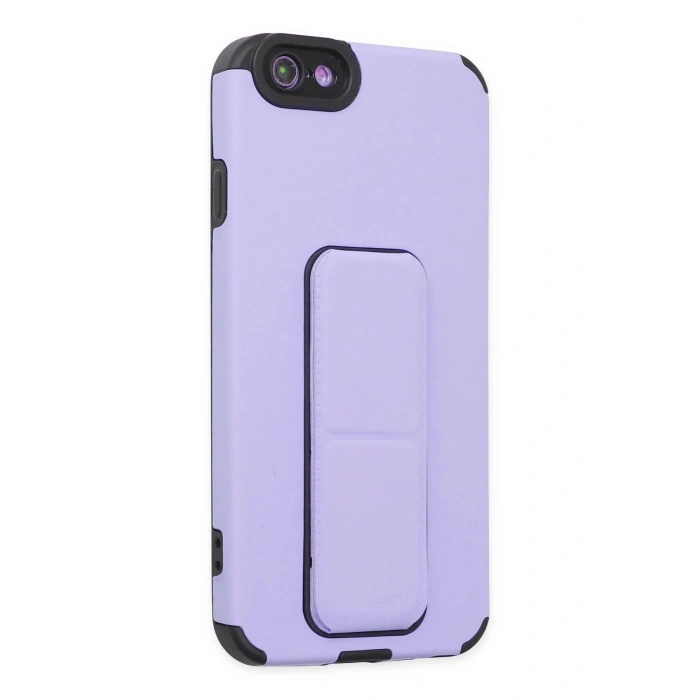 Durukar®  iPhone 6 Kılıf Mega Standlı Silikon - Lila