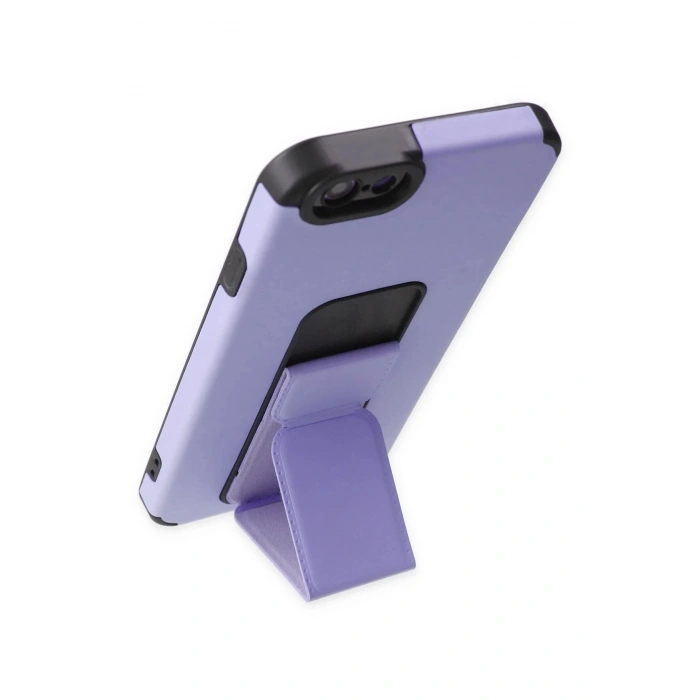 Durukar®  iPhone 6 Kılıf Mega Standlı Silikon - Lila