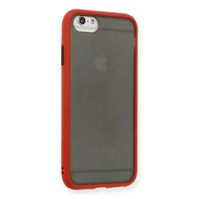 Durukar®  iPhone 6 Kılıf Montreal Silikon Kapak - Kırmızı