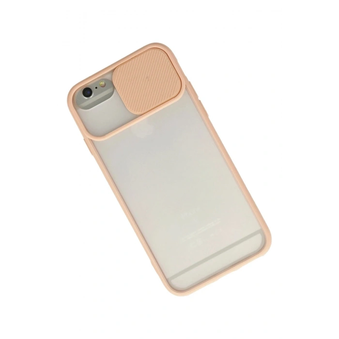 Durukar®  iPhone 6 Plus Kılıf Palm Buzlu Kamera Sürgülü Silikon - Pembe