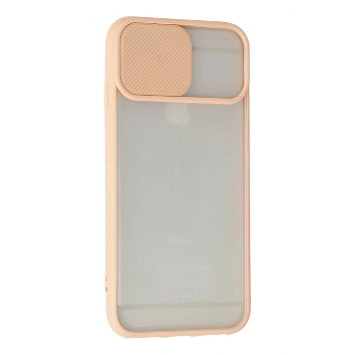 Durukar®  iPhone 6 Plus Kılıf Palm Buzlu Kamera Sürgülü Silikon - Pembe