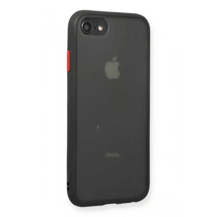 Durukar®   iPhone 7 Kılıf Montreal Silikon Kapak - Siyah