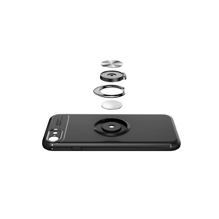 Durukar®  iPhone 7 Kılıf Range Yüzüklü Silikon - Kırmızı