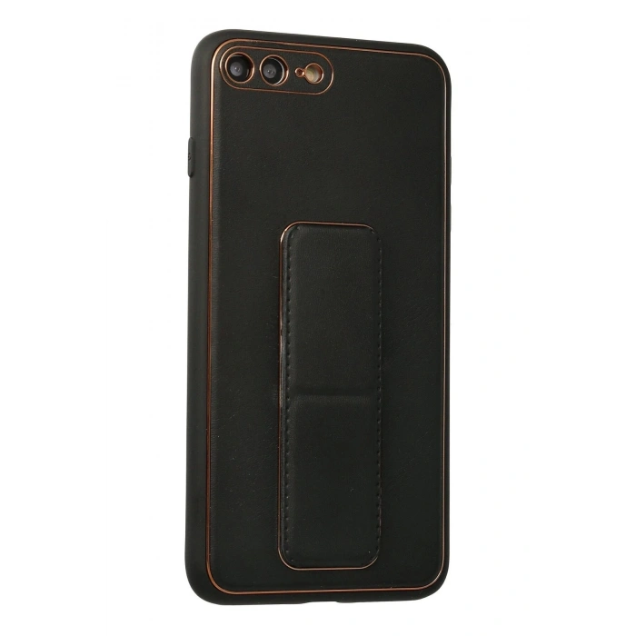 Durukar®  iPhone 7 Plus Kılıf Coco Deri Standlı Kapak - Siyah