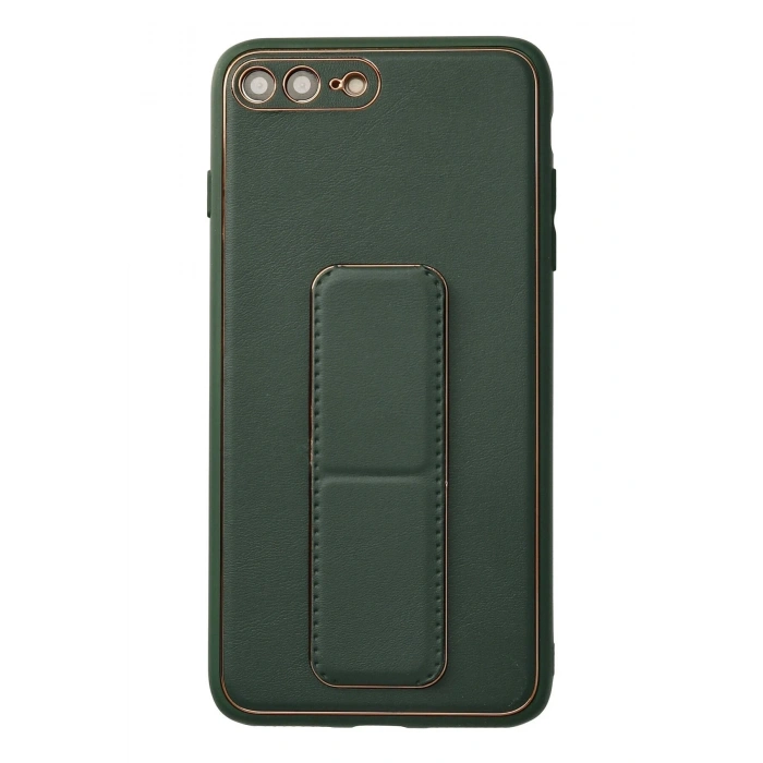 Durukar®  iPhone 7 Plus Kılıf Coco Deri Standlı Kapak - Yeşil