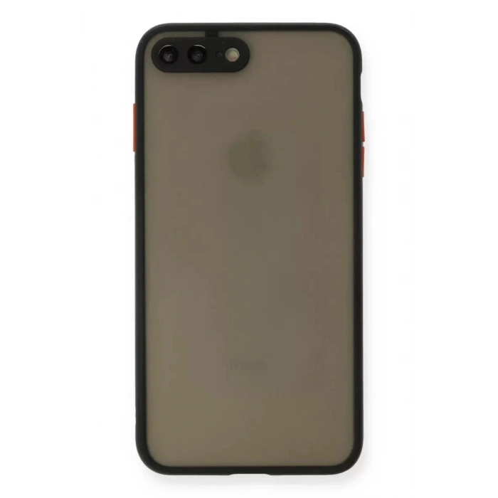 Durukar®   iPhone 7 Plus Kılıf Montreal Silikon Kapak - Siyah