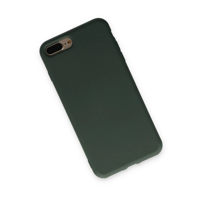 Durukar®  iPhone 7 Plus Kılıf Nano içi Kadife Silikon - Koyu Yeşil
