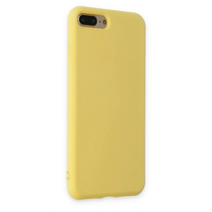 Durukar®  iPhone 7 Plus Kılıf Nano içi Kadife Silikon - Sarı