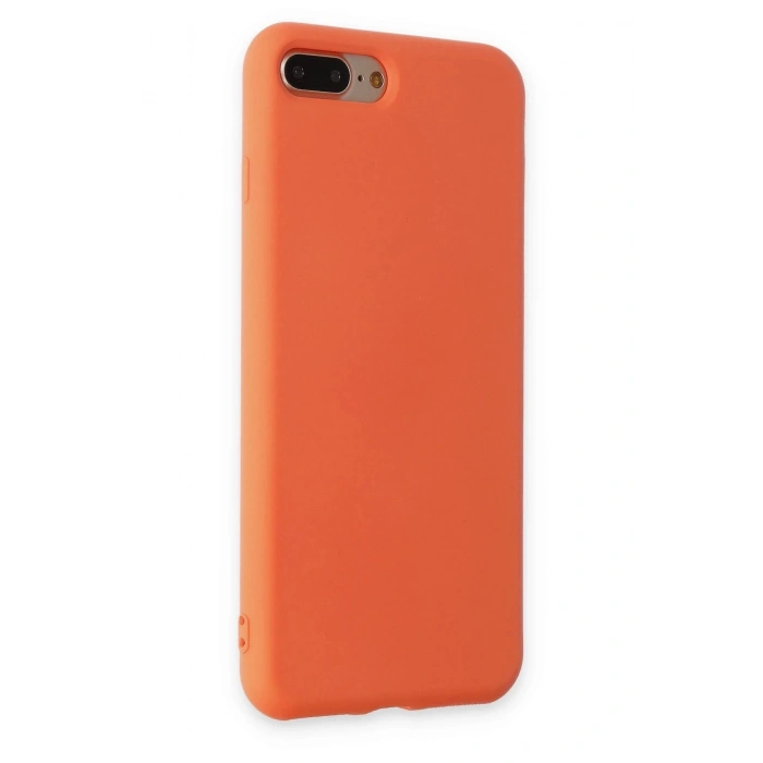 Durukar®  iPhone 7 Plus Kılıf Nano içi Kadife Silikon - Turuncu
