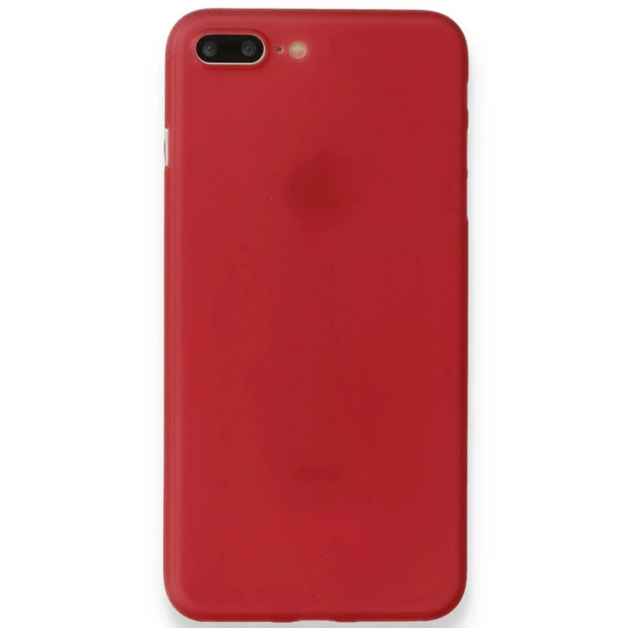 Durukar®  iPhone 8 Plus Kılıf PP Ultra İnce Kapak - Kırmızı