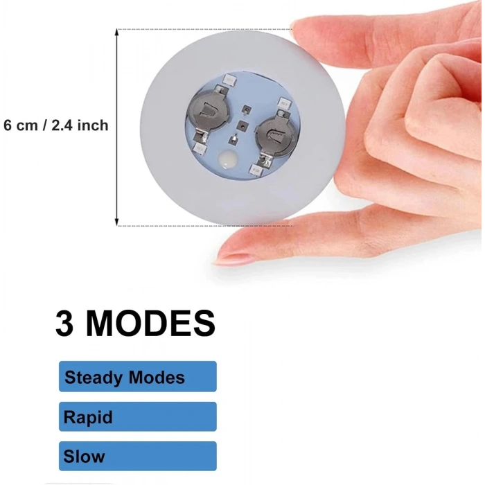 Durukar® Işıklı Yapışkanlı Bardak Altı Aparatı Ledli 3 Modlu 6 cm Çap 1 Adet