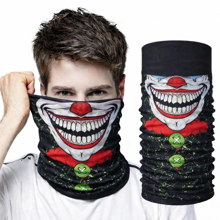 Durukar® Joker Yüz Baskılı Baf Bandana - Çok Amaçlı Boyunluk Bandana 2 No