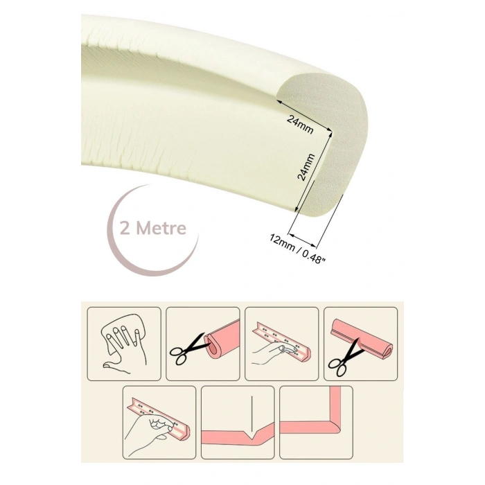 Durukar® Kauçuk Bebek Çocuk Masa Sehpa Ünite Kenar Köşe Darbe Koruyucu Güvenlik Kiti