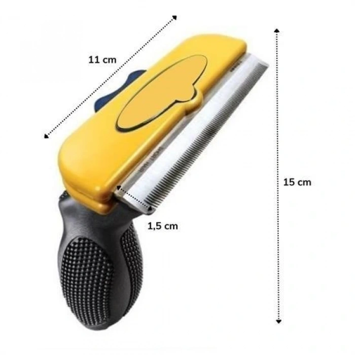 Durukar® Kedi ve Köpekler İçin Kısa Tüylü Köpek Tarağı Tüy Toplayıcı Tarak Large