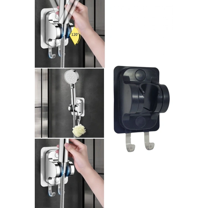 Durukar® Kendiliğinden Güçlü Yapışkanlı Askılı Duş Başlık Tutucu