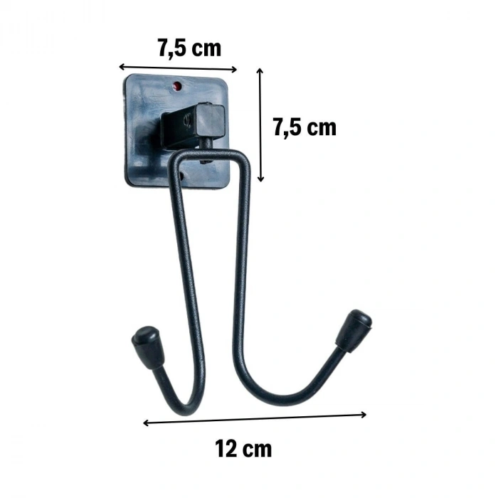 Durukar® Self-Adhesive Black Stainless Steel Bathrobe and Towel Holder