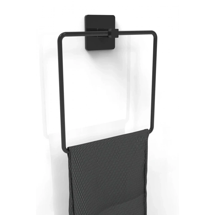 Durukar® Kendiliğinden Yapışkanlı Siyah Paslanmaz Metal Kare Havluluk