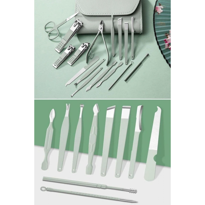 Durukar® Kendiliğininden Çantalı Seyahat Tipi 16 Parça Manikür Pedikür Seti