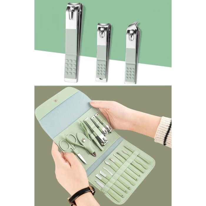 Durukar® Kendiliğininden Çantalı Seyahat Tipi 16 Parça Manikür Pedikür Seti