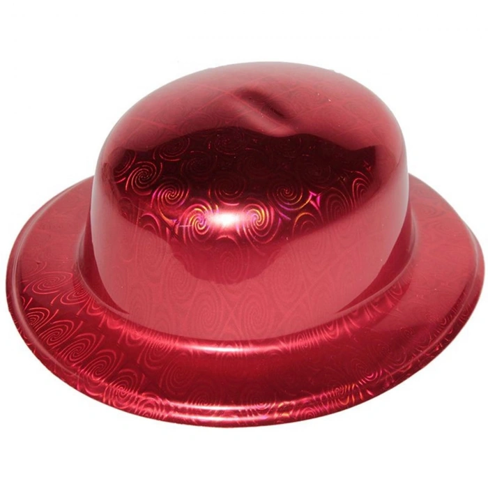 Durukar® Kırmızı Renk Hologramlı Plastik Yuvarlak Melon 27x24 cm