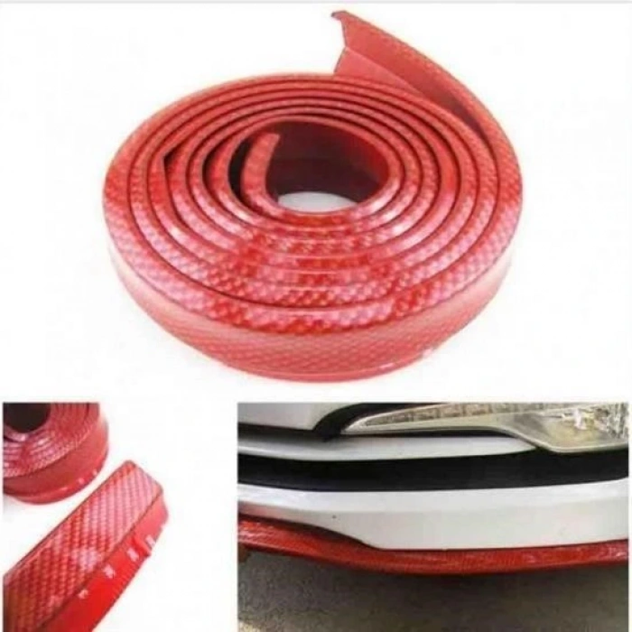 Durukar® Red 2.5 Meter Car Auto Front Bumper Protector Rubber Practical Bumper Strip Tape Trim