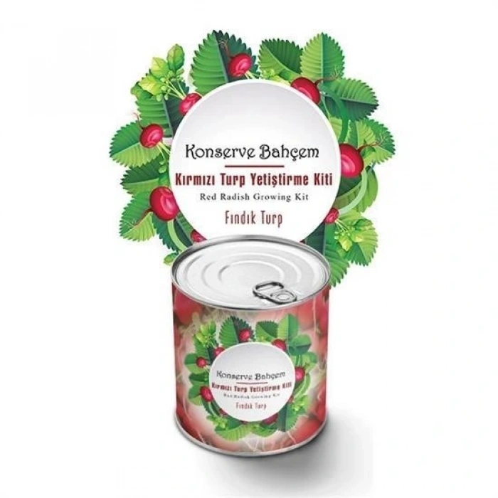 Durukar® Konserve Bahçem Evde Konservede Fındık Turp Yetiştirme Kiti