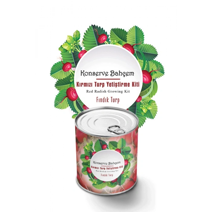Durukar® Konserve Bahçem Evde Konservede Fındık Turp Yetiştirme Kiti