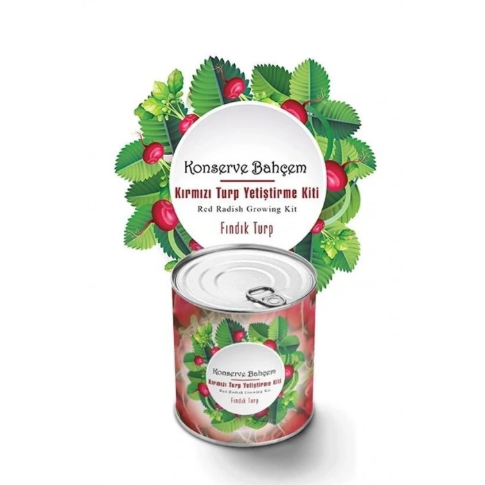 Durukar® Konserve Bahçem Evde Konservede Fındık Turp Yetiştirme Kiti