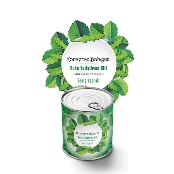 Durukar® Konserve Bahçem Evde Konservede İri Yapraklı Roka Yetiştirme Kiti