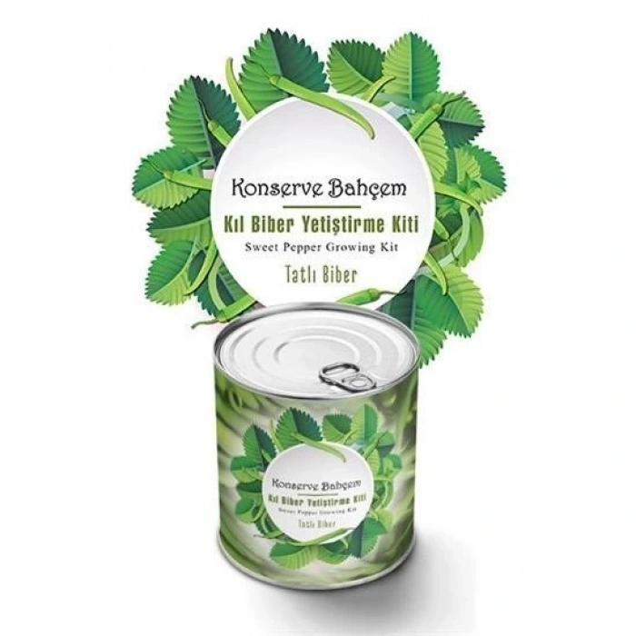 Durukar® Konserve Bahçem Evde Konservede Tatlı Sivri Biber Yetiştirme Kiti