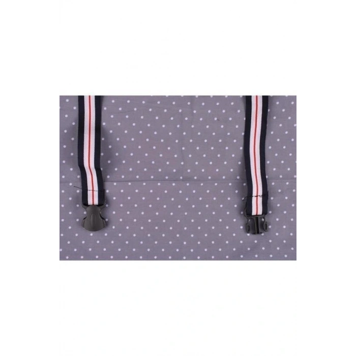 Durukar® Kullanışlı Bebek Emzirme Önlüğü Gri Puantiyeli