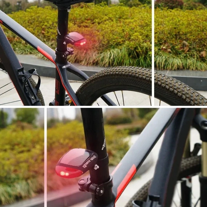 Durukar® LED Güneş Enerjisi ile Şarj Edilebilir Bisiklet Kuyruk Lambası Solar Bisiklet Lambası