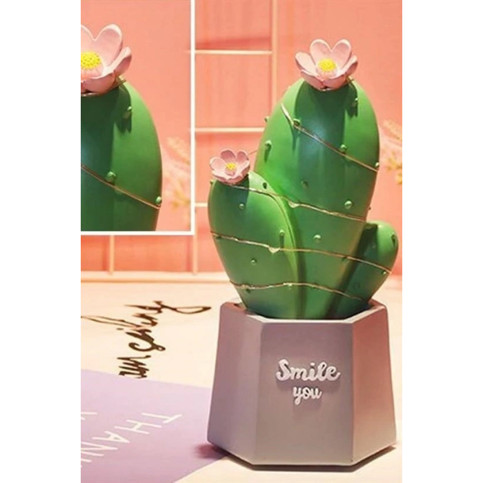 Durukar® LED Lighted Cactus Figurine Home Decoration and Gift LED Lighting